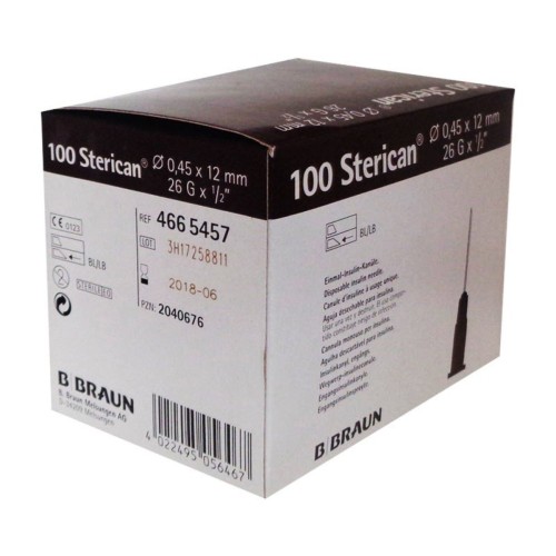 Aguja Hipodérmica STERICAN 26g x 1/2" 0,45 x 12 mm