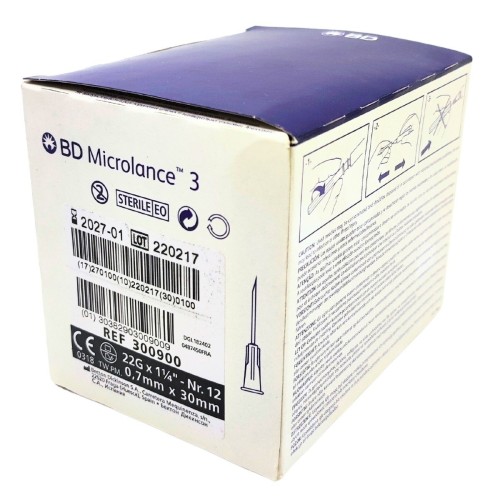 Aguja hipodérmica Microlance 22G