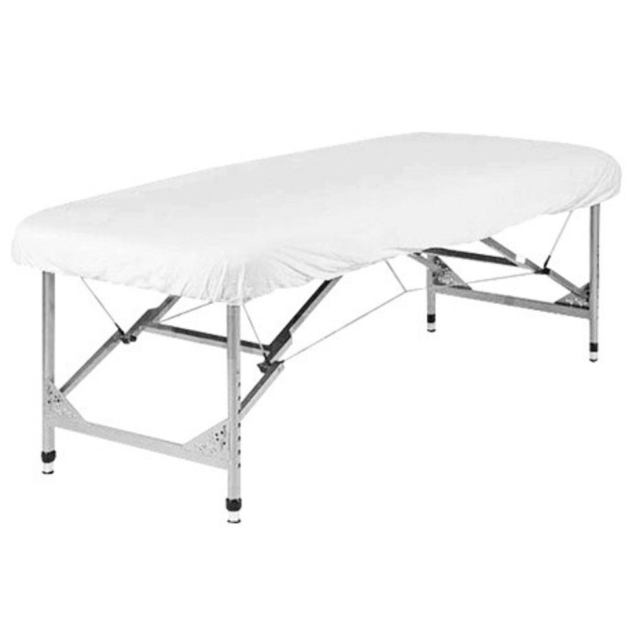 Sábana ajustable blanca impermeable 95 x 220 cm (100 uds.)
