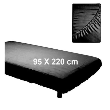 Sábana ajustable negra PP+PE