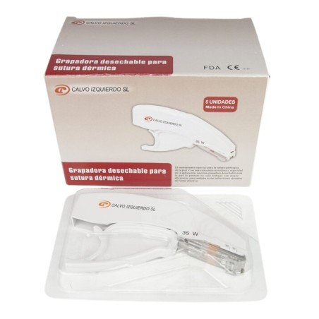Grapadora desechable para sutura dérmica F-35W (