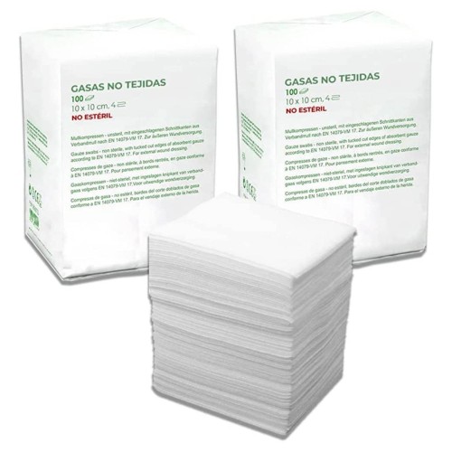 Gasas no estériles TNT: 10 x 10cm