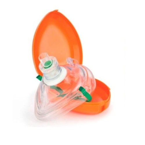 Resucitador boca a boca desechable en estuche PVC