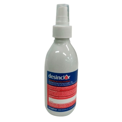 Desinclor Solución acuosa  incolora Clorhexidina 2%. 250 ml.