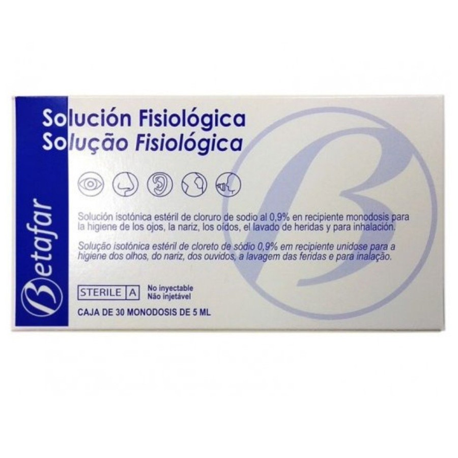 Suero fisiológico para lavado monodosis 5 ml. (30 uds)