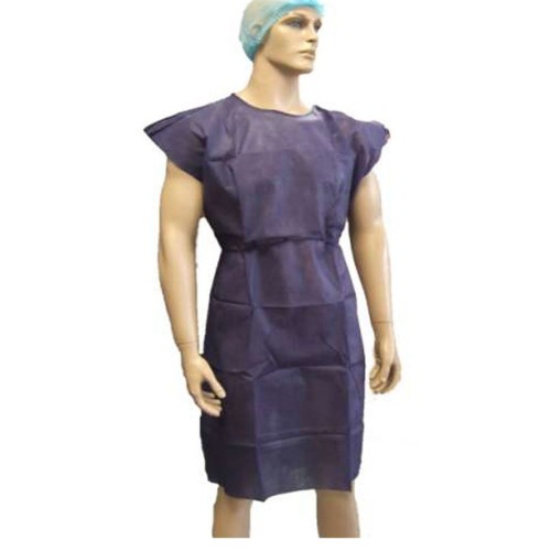 Bata Paciente Opaca Azul oscuro