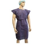 Bata Paciente Opaca Azul oscuro