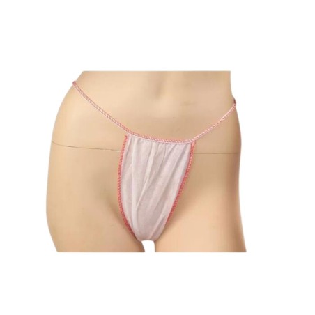 Tanga blanca y rosa