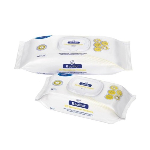Toallitas Bacillol Sensitive Tissues 80u.