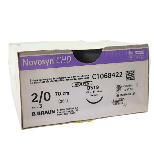 Sutura Novosyn CHD Violet 2/0 (3/8) 70CM DS19 36U