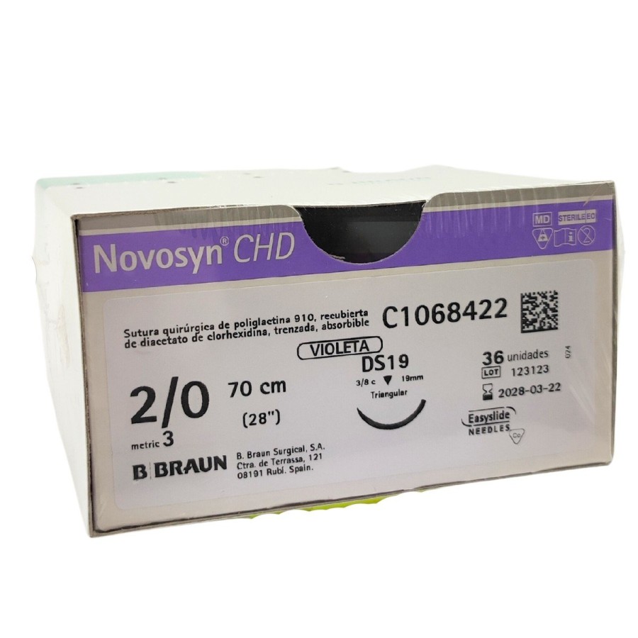 Sutura Novosyn CHD Violet 2/0 (3/8) 70CM DS19 36U