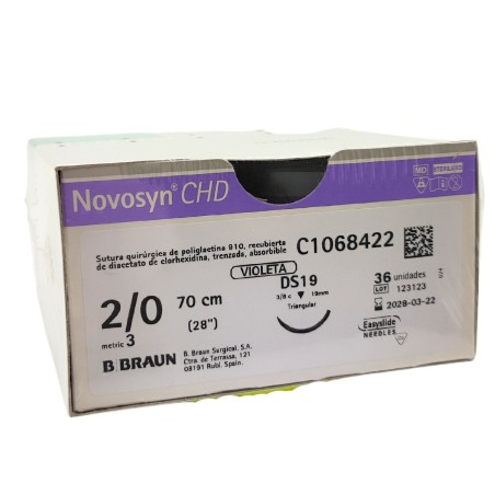 Sutura Novosyn CHD Violet 2/0 (3/8) 70CM DS19 36U