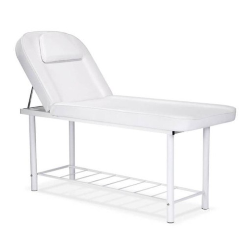 Camilla fija de 2 cuerpos con estructura metálica blanca. Entrega de 2 a 3 días.