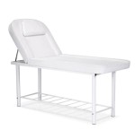 Camilla fija de 2 cuerpos con estructura metálica blanca. Entrega de 2 a 3 días.