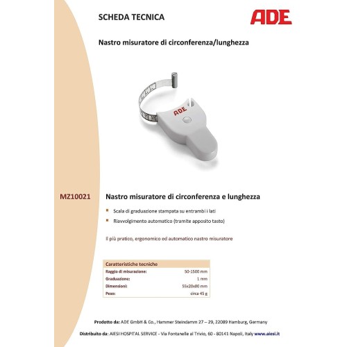 Cinta ergonómica para medir ade