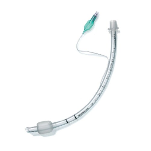 Tubo endotraqueal con balón.