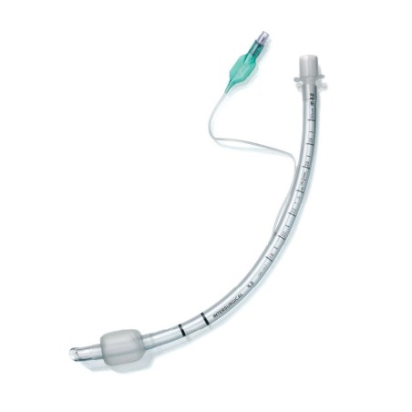 Tubo endotraqueal con balón.