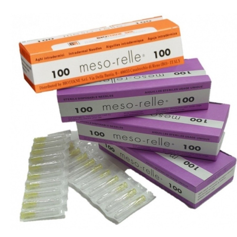 Agujas Mesorelle para Mesoterapia. 100 uds. Medidas disponibles.