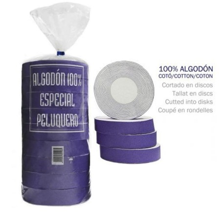 Algodón cortado en discos