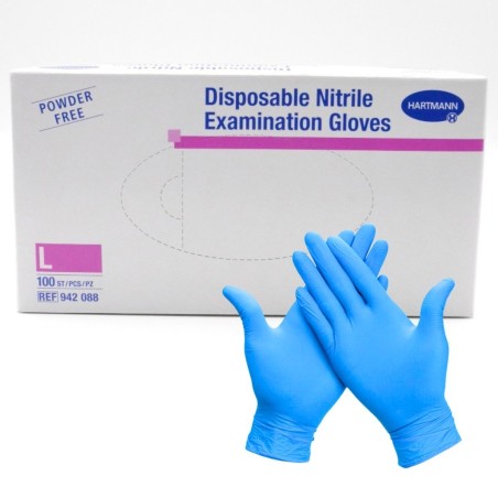 Guantes Nitrilo HARTMANN 4,5g. AZUL CLARO