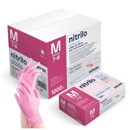 Guante Nitrilo NITRIFLEX ROSA