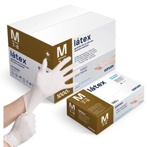 Guante látex SANTEX 5,0g. NATURAL