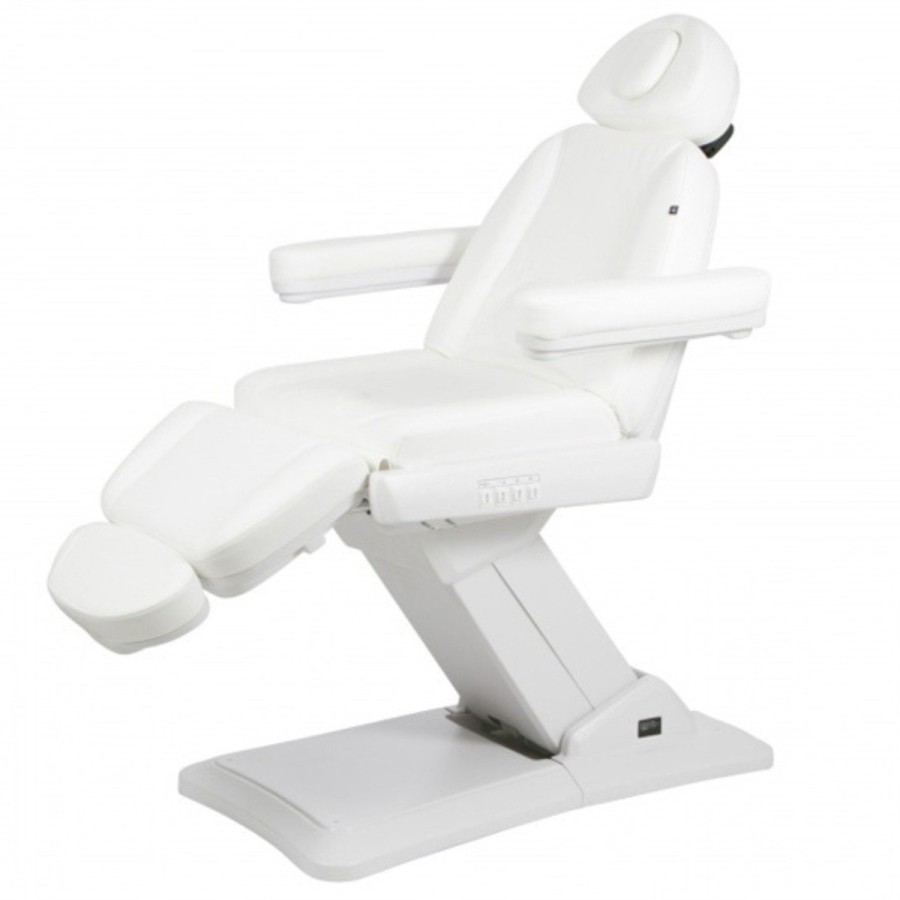 Camilla alta gama eléctrica 3 motores MAXI Blanco.