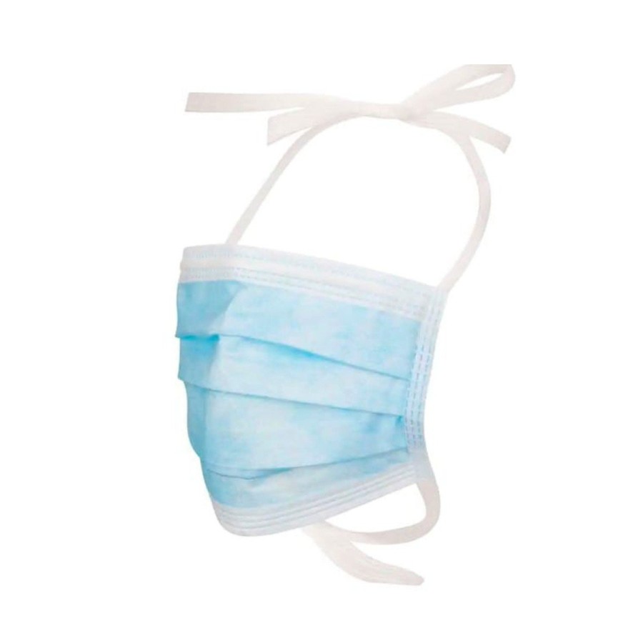 Mascarilla Quirúrgica tipo IIR Azul. Con cintas