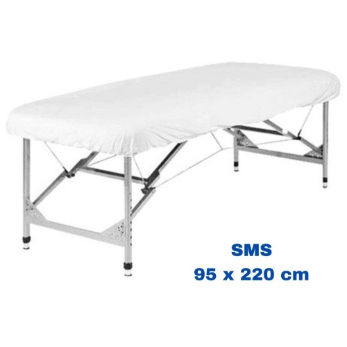 Sábana ajustable Blanco SMS 95 x 220cm. (100 uds.) Entrega 24/48 horas.