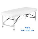 Sábana ajustable Blanco SMS 95 x 220cm. (100 uds.) Entrega 24/48 horas.