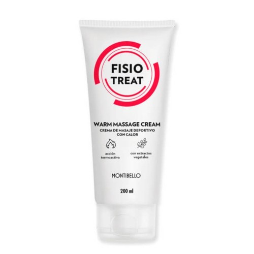 Crema masaje calor Fisiotreat 200ml Montibello. Expositor 8 uds.