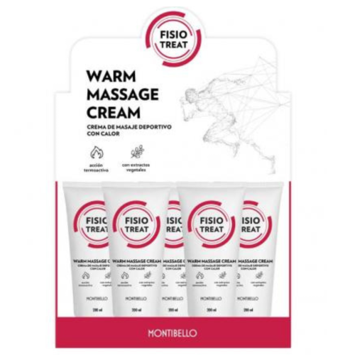 Crema masaje calor Fisiotreat Montibello 200 ml. Expositor