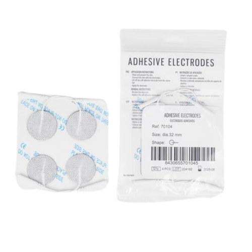 Electrodos Autoadhesivos redondo Ø32mm con cable.  (4 uds).  Entrega 24/48h.