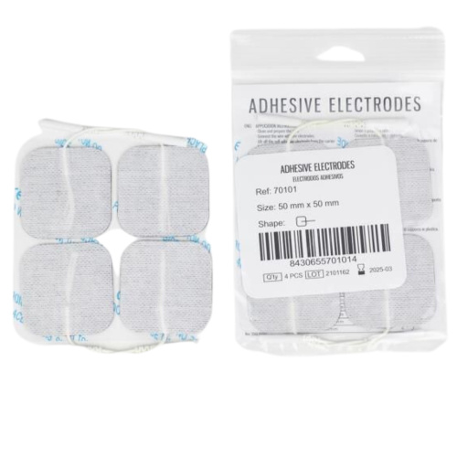 Electrodos Autoadhesivos 5x5 con cable.  (4 uds). Entrega 24/48h.