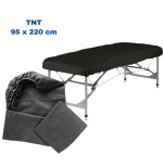 Sábana ajustable Negra TNT  95 x 220cm. (100 uds.) Entrega 24/48 horas.