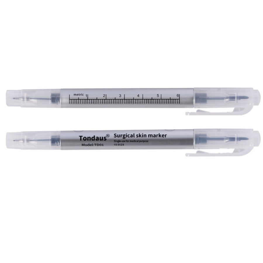 Marcador de piel quirúrgico de doble punta