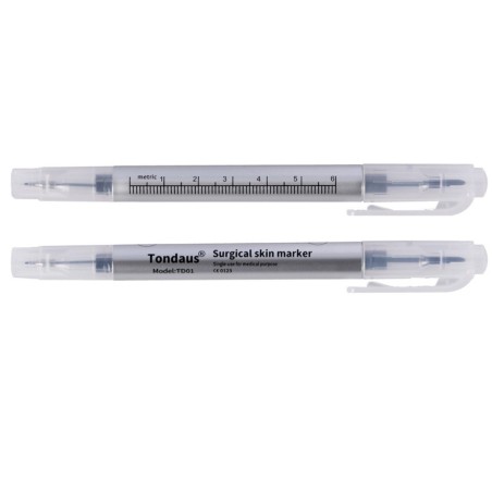 Marcador de piel quirúrgico de doble punta