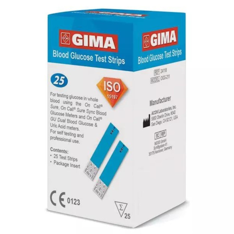 Tiras de glucosa para monitor de glucosa, 25 uds.