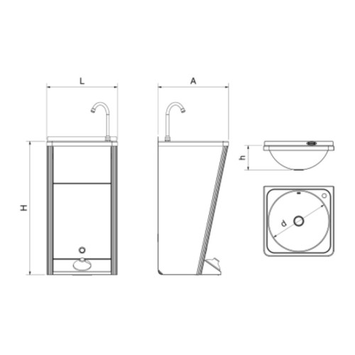 Lavamanos Registrable Portátil Autónomo