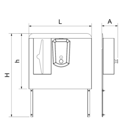 Peto Postizo, Jabonera Inox Y Dispensador De Tissues