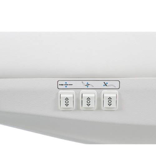 Camilla alta gama eléctrica 3 motores TEMPO Blanco.