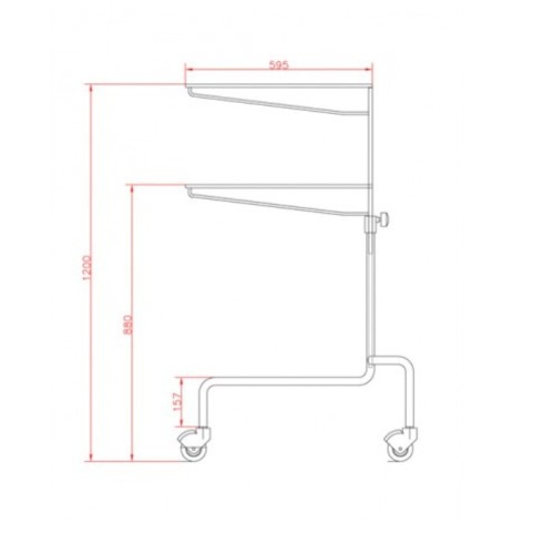 Mesa Mayo Cromada. Disponible en Sivemedical