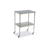 Mesa Auxiliar Inoxidable con 2 Entrepaños Lisos