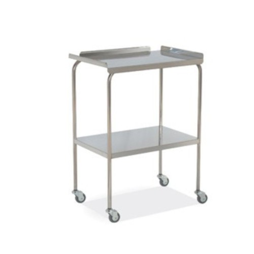 Mesa Auxiliar Inoxidable Inferior Liso Superior Con Reborde 3 Lados