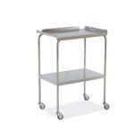 Mesa Auxiliar Inoxidable Inferior Liso Superior Con Reborde 3 Lados