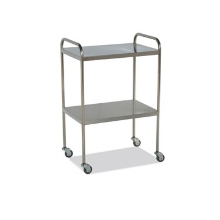 Mesa Auxiliar Inoxidable 2 Lisos. 2 empujadores