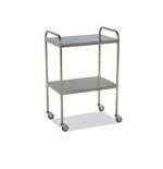 Mesa Auxiliar Inoxidable 2 Lisos. 2 empujadores