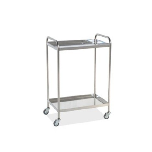 Mesa Auxiliar Inoxidable 2 con Reborde 2 Empujadores. Disponible en Sivemedical