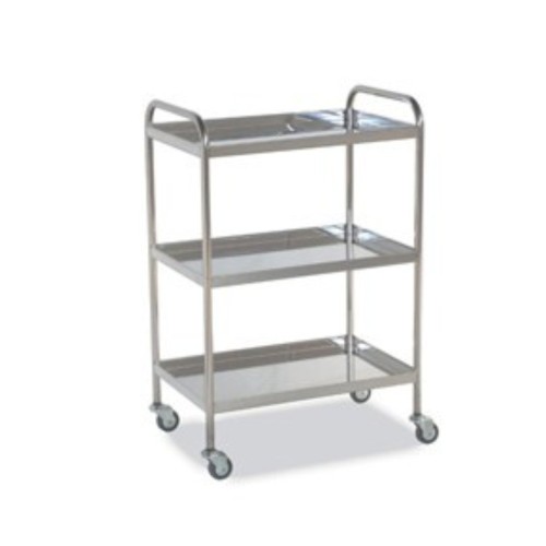 Mesa Auxiliar Inoxidable 3 con Reborde 2 Empujadores