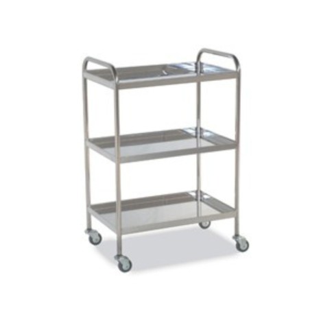 Mesa Auxiliar Inoxidable 3 con Reborde 2 Empujadores